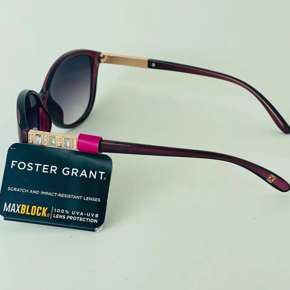 SG00756 Maxblock Sunglasses For Women Cat-Eye 100% UVA-UVB Protection Burgundy - Picture 5 of 6